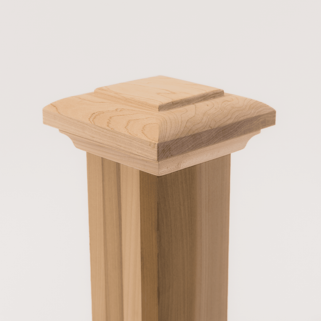 D300 | Box Newel Cap | "D" Style Deco Top | Fits 3" Post - All Things Stairs