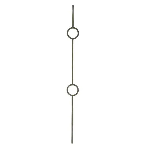 M40244 | Double Ring Iron Baluster | 2931 | 1/2" - All Things Stairs