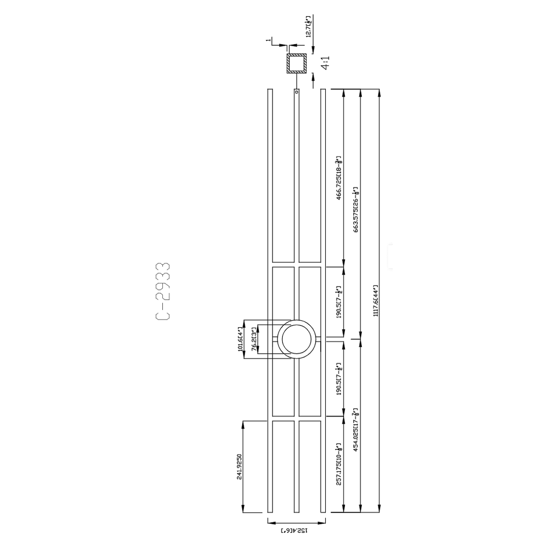 M41144 | Three Leg Iron Baluster 2933 | 1/2" - All Things Stairs