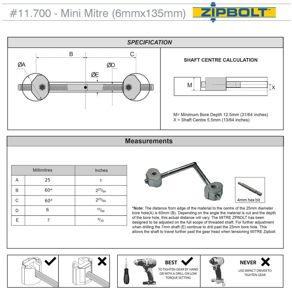Mini Mitre Connector 11.700 — Connects Furniture Components, Mitered Staircase Handrails, and More, Residential and Commercial Installation, New Construction and Remodels - All Things Stairs