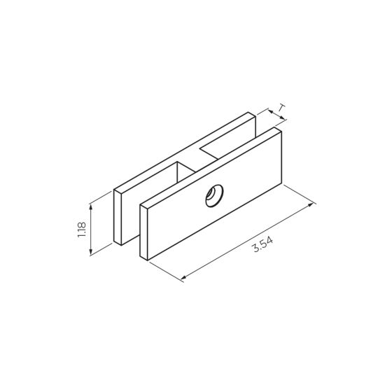 180˚ | Square | Low Profile Glass Alignment Clips