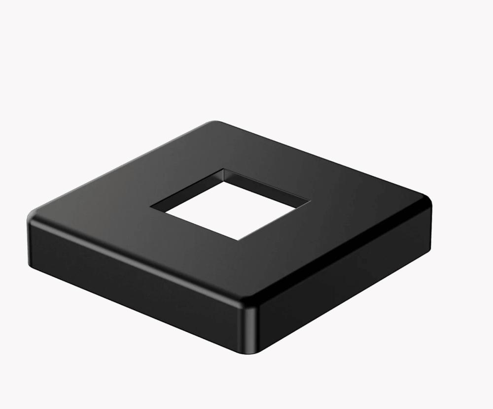 SH907 | 1/2" Flat Iron Baluster shoe | Low Profile | Satin Black - All Things Stairs