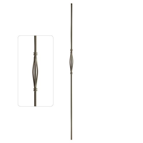 Steel Tube Balusters | 1/2" Round Series | Single Basket