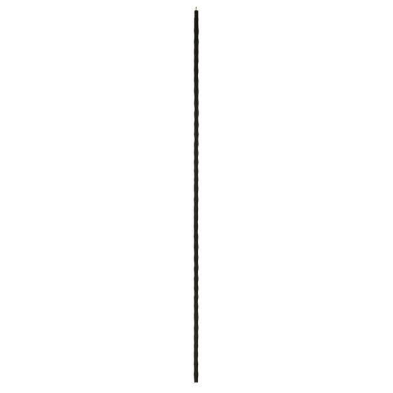 Hammered Steel Tube Balusters | 1/2" Square Series With Dowel Top | Satin Black