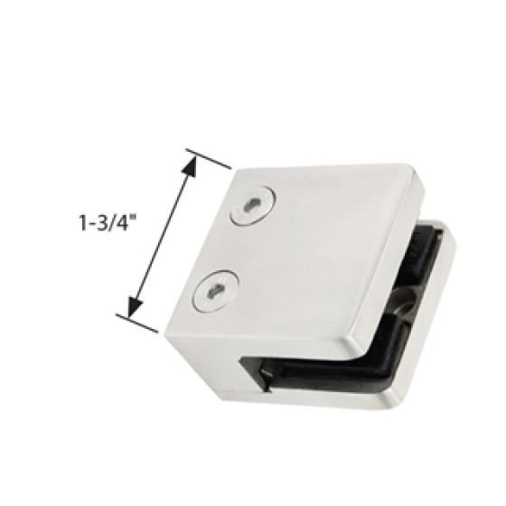 Small | Square | Glass Clip for Square Post | Zinc