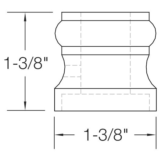 2GR900 | Iron Baluster Shoe | Round Flat | 5/8" - All Things Stairs