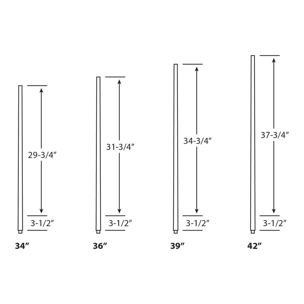 5040 | Wood Baluster | Craftsman Tapered Round | 1 - 1/4" - All Things Stairs