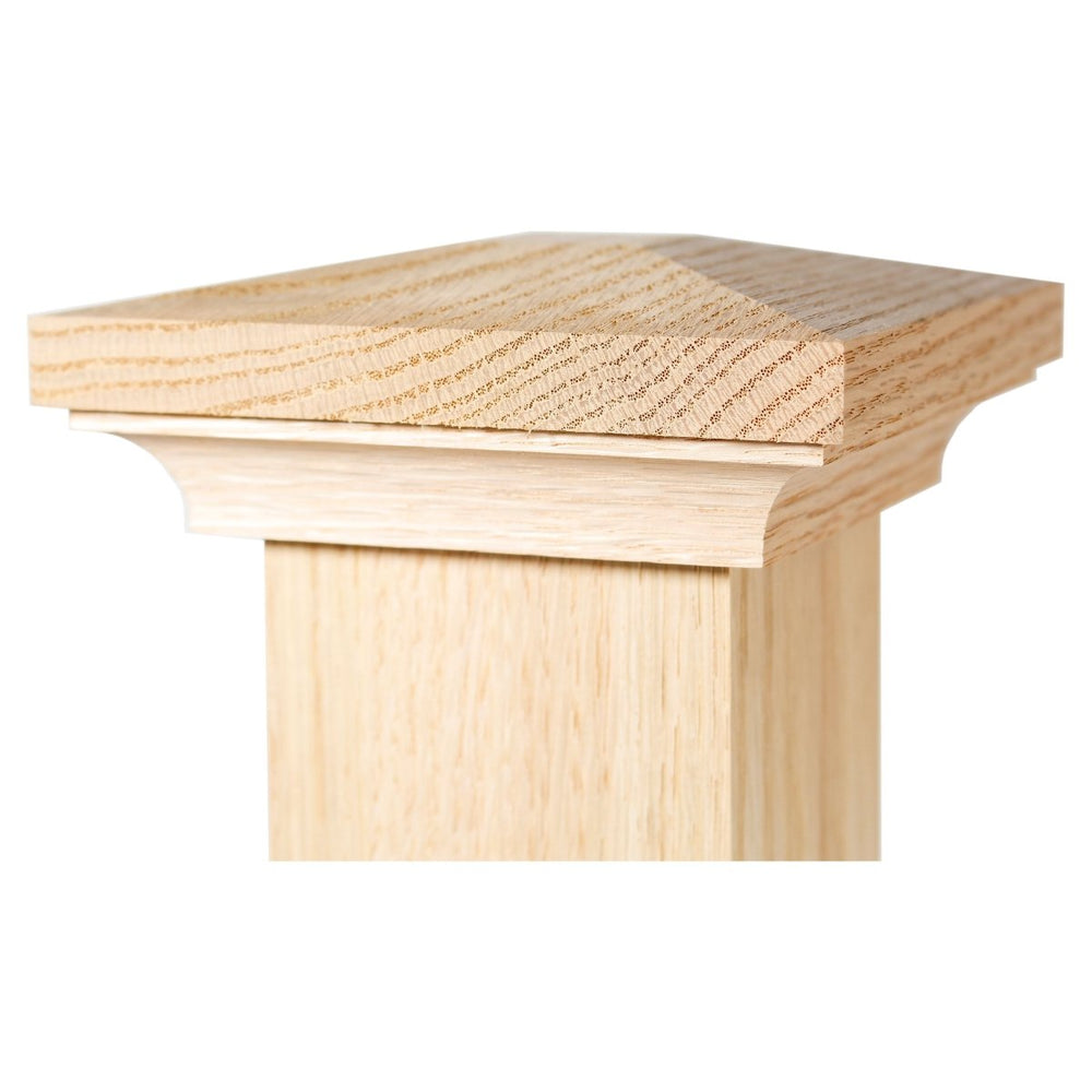 930 | Flat Peak Newel Cap | Fits 3" Post - All Things Stairs