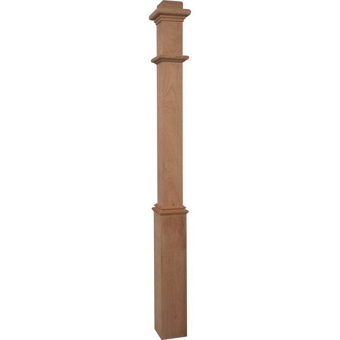 961 - Box Newel - Plain Style With Pedestal - 56" x 4 1/2"