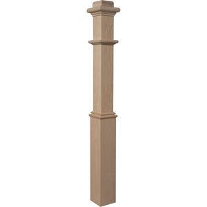 960 - Box Newel - Plain Style With Pedestal - 48" x 4 1/2"