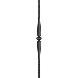 T41 - Iron Baluster - Gothic Hammered - Knuckle & Spoons - 9/16"
