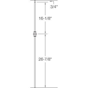 T60 - Iron Baluster - Single Knuckle - 1/2" x 44"
