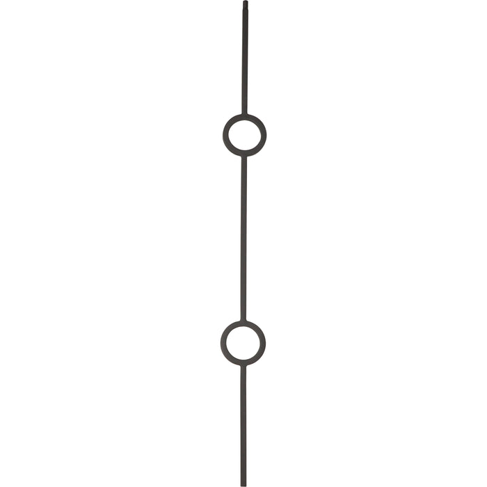 T73 - Iron Baluster - Double Circle - 1/2" x 44"