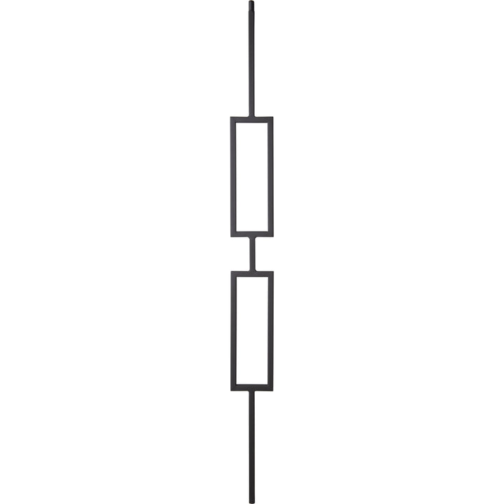 CLEARANCE | T82 | Iron Baluster | Double Rectangle | 1/2" x 44" | SATIN BLACK