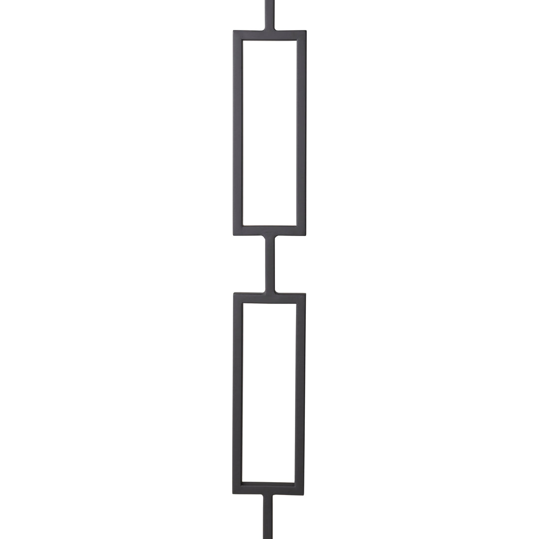 CLEARANCE | T82 | Iron Baluster | Double Rectangle | 1/2" x 44" | SATIN BLACK