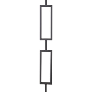 T82 - Iron Baluster - Double Rectangle - 1/2" x 44"