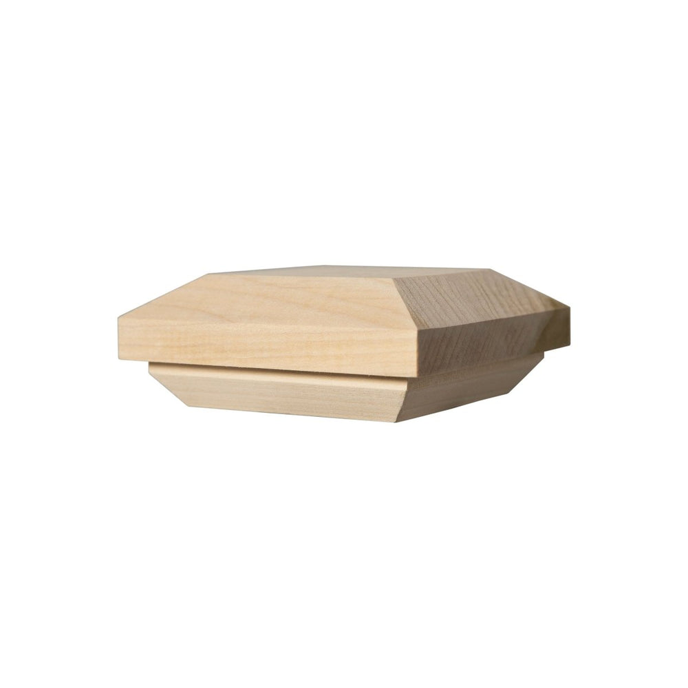 C350 | Box Newel Cap | "C" Style Beveled Top | Fits 3 1/2" Post - All Things Stairs