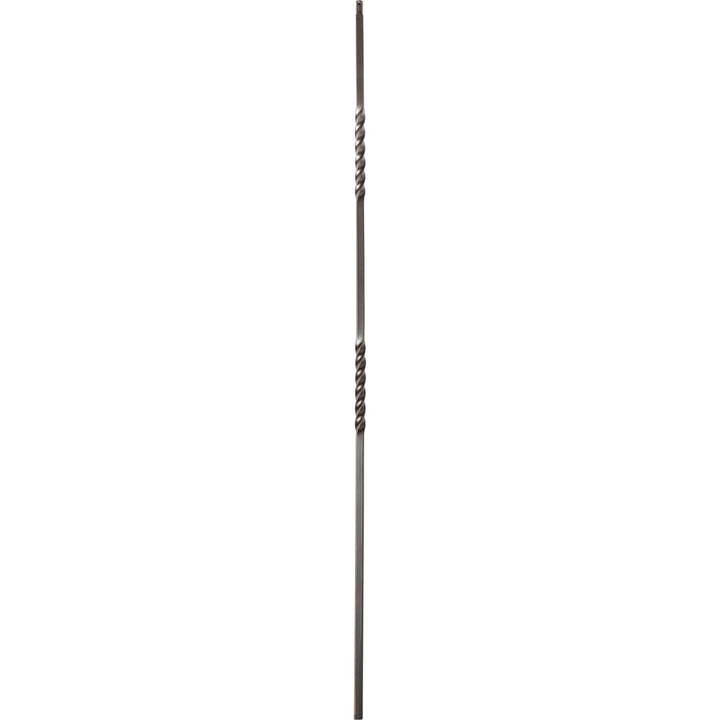 CLEARANCE | T03 | Iron Baluster | Double Twist | 1/2" x 44" PEWTER - All Things Stairs