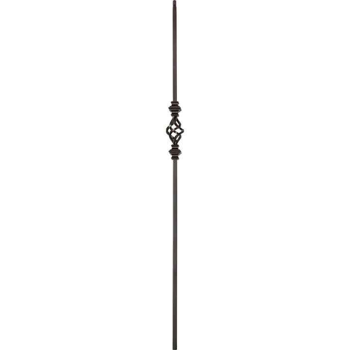 CLEARANCE | T62 | Iron Baluster | Basket with Knuckles | 1/2" x 44" | SATIN BLACK - All Things Stairs