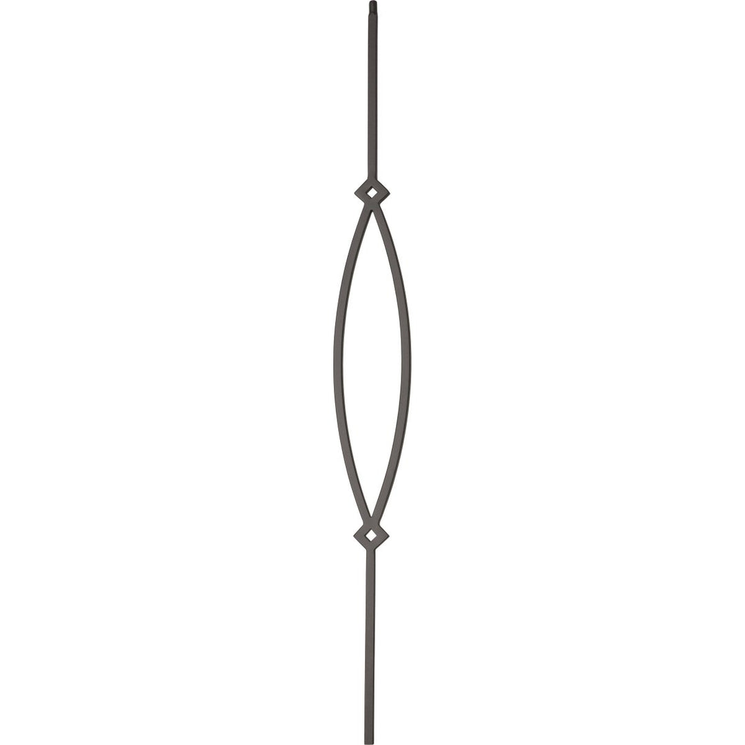 T16 | Iron Baluster | Pointed Oval | 1/2" x 44" - All Things Stairs