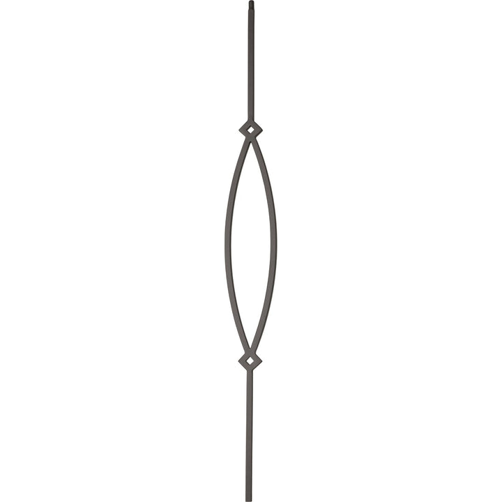 T16 | Iron Baluster | Pointed Oval | 1/2" x 44" - All Things Stairs