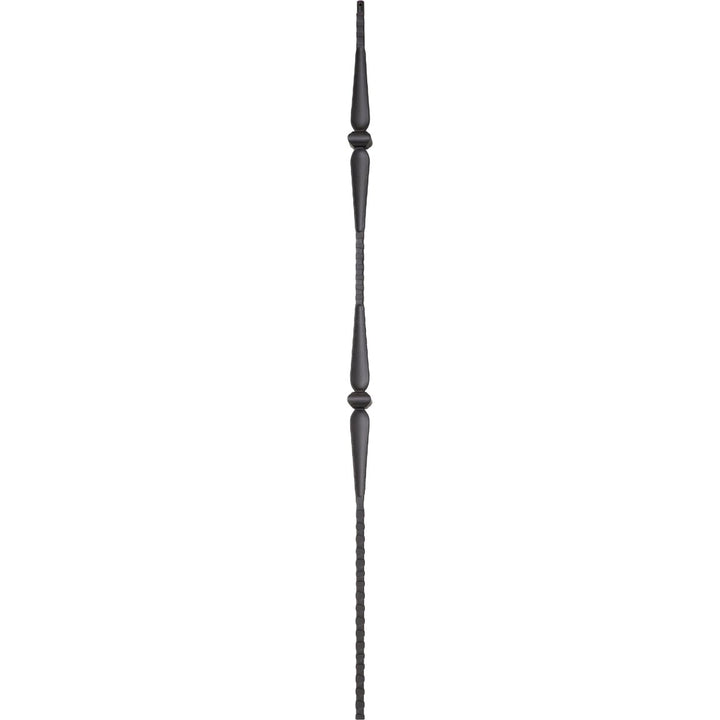 T42 | Iron Baluster | Gothic Hammered | Double Knuckle & Spoons | 9/16" - All Things Stairs